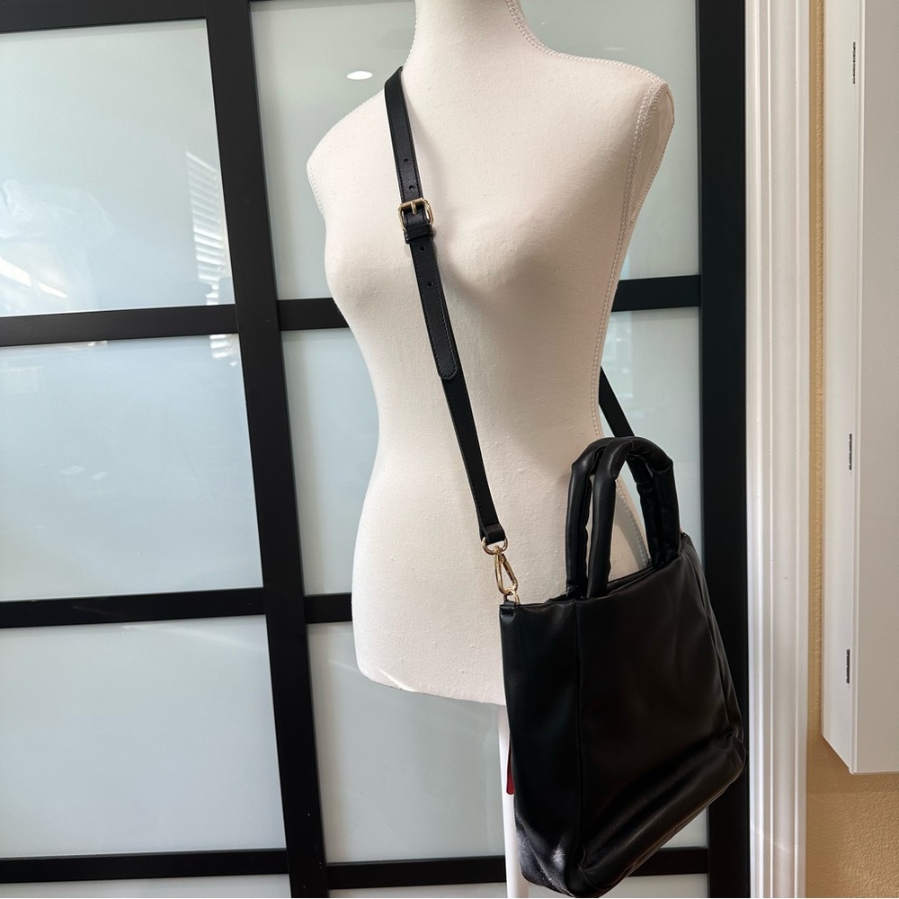 *New* Black Faux Leather Bag